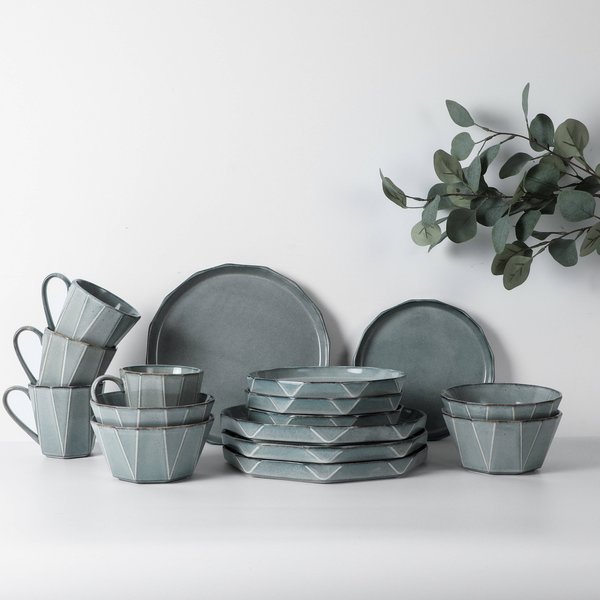 Table 12 16pc Stonewashed Dinnerware Set TD16Y50S